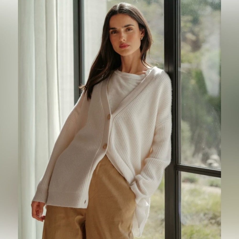 Jenni Kayne Ivory Cashmere Cocoon Cardigan - Picture 7 of 12